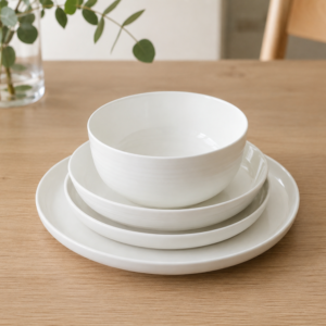 Service a table Blanc Luxe reliefs